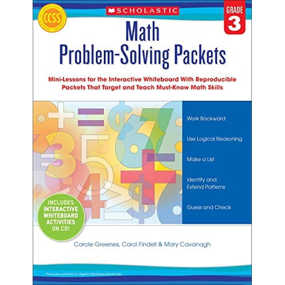 Pre-Owned Math Problem-Solving Packets: Grade 3: Mini-Lessons for the Interactive Whiteboard With Reproducible Packets That Target and Teach Must-Know Math Skills (Paperback) 0545459540 9780545459549