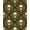 Olive Green Gold Ivory, Pattern 3, variant on ODIKA Skull With Baroque Floral Scroll Border Goth Victorian Damask Playful Expressive Stain Resistant Flatwoven for Entryway, Kitchen, Mudroom