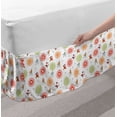 thumbnail image 2 of Christmas Bed Skirt, Colorful Reindeer Riding Santa Bears with Snowflake Motifs in Bullseye Circles, Elastic Bedskirt Dust Ruffle Wrap Around for Bedding Decor, 4 Sizes, Multicolor, by Ambesonne, 2 of 2
