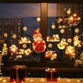 thumbnail image 3 of Decoraciones navideñas blancas y rojas, luz de Papá Noel, luces navideñas LED impermeables para exteriores con cinta y campanas, 3 of 4