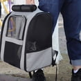 thumbnail image 2 of Ruiboury Breathable Backpack For Dogs And Cats - Fitting And Waterproof Coating Adjustable Buckles Backpack Portable Transparent gray,gray 10kg L, 2 of 6