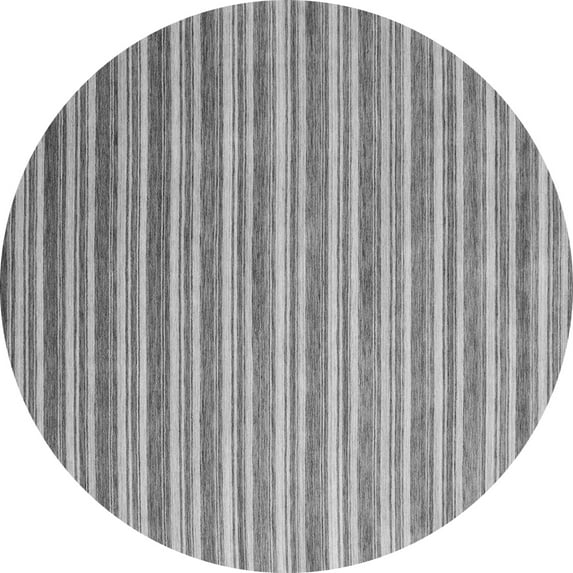 Ahgly Company Indoor Round Abstract Gray Contemporary Area Rugs, 8' Round
