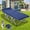 Blue pad, variant on NAIZEA Folding Camping Cot, 75" Sleeping Cot for Adults ,Foldable Guest Bed with Carry Bags and Mattress
