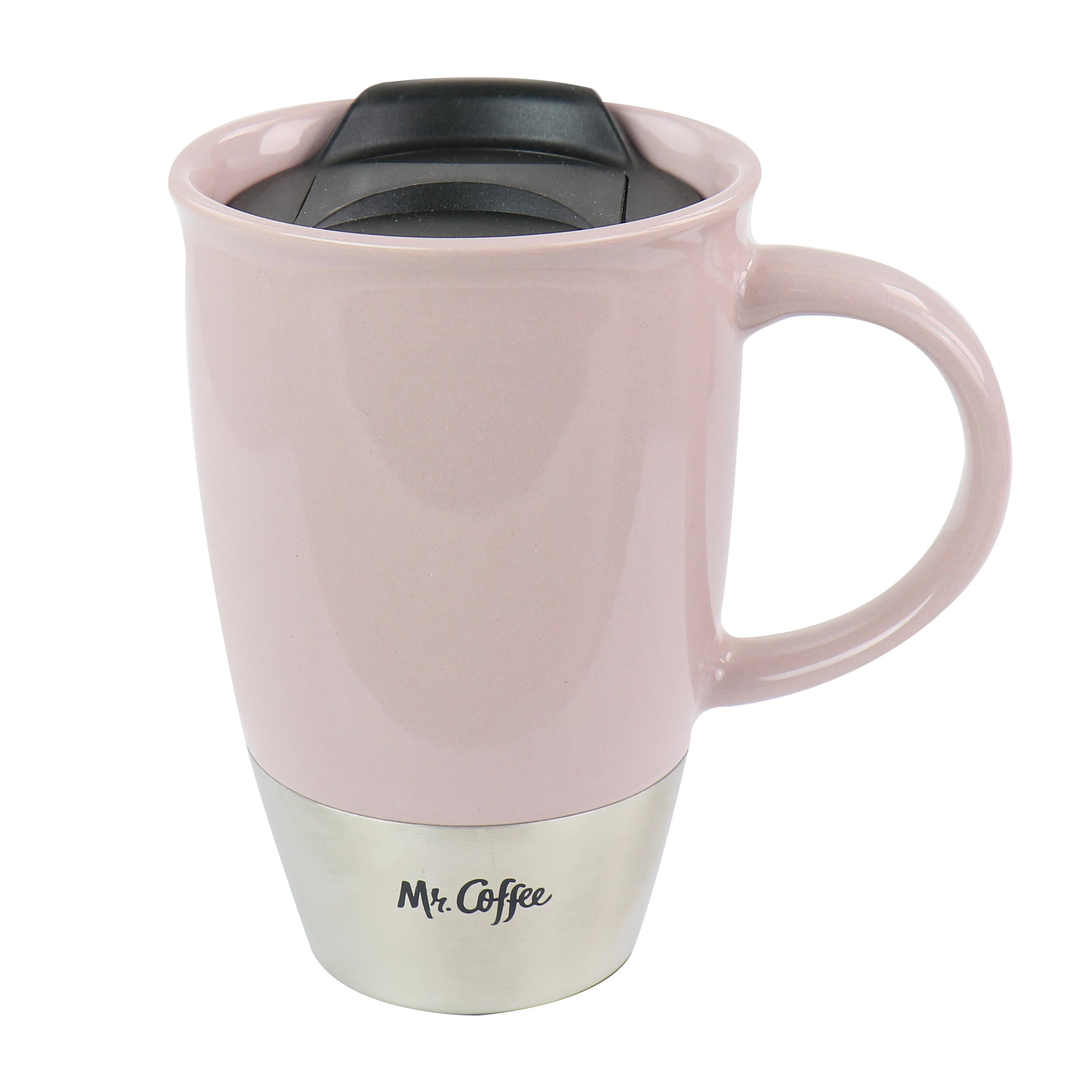 Mr. Coffee Coupleton Teardrop 15 oz. Peach Pink Stoneware and