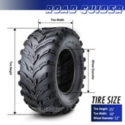 Roadguider ATV/UTV Tires 25x10-12 25x10x12 6PR 10273, Set 4
