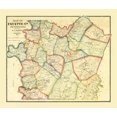 thumbnail image 2 of Barnes 17x15 White Modern Wood Framed Museum Art Print Titled - Fayette County Pennsylvania - Barnes 1865, 2 of 4