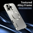 thumbnail image 5 of Allytechgroup Luxury Alloy Frame iPhone 14 Pro Case with Magnetic Ring, Slim Matte Full Camera Protection Anti-Fingerprint Phone Case Cover for Apple iPhone 14 Pro,Titanium, 5 of 6