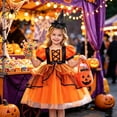 thumbnail image 5 of LILIYA Girls Halloween Sequin Party Dress with Pleated Skirt, Elegant Gown for Celebrations and Events 3-4 Years, 5 of 6
