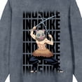thumbnail image 2 of Demon Slayer Inosuke Adult Mineral Wash Dark Slate Crew Neck Long Sleeve Sweatshirt-XXL, 2 of 3