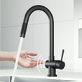 thumbnail image 2 of Gramercy Single-Handle Pull-Down Sprayer Kitchen Faucet with Touchless Sensor in Matte Black, 2 of 15