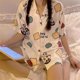 thumbnail image 1 of Pijama con estampado de Kuromi para niña, ropa de casa de exterior, Bonito traje de pijama de dibujos animados, cómodo y suelto, regalo para novia, 1 of 4