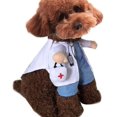 thumbnail image 4 of Disfraz de médico para perros y gatos, ropa para médicos de mascotas, pantalones vaqueros de Halloween, ropa para primavera y otoño, ropa para gatos y mascotas, ropa divertida y divertida, ropa para p, 4 of 5