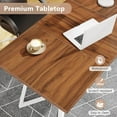 thumbnail image 6 of Tribesigns 55" Rectangular Dining Table, Modern Brown Wooden Kitchen Table for 6, 6 of 7