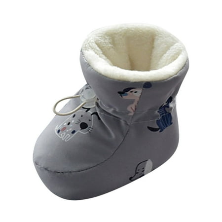 

LUOGENLI Baby Shoes 0-3 Months Gender Neutral Baby Shoes Toddler Shoes Cotton Shoes Plus Velvet Thick Warm Soft Soled Shoes Cute Do Not Fall Before the Shoes Baby Shoes 3-6 Months Purple 13