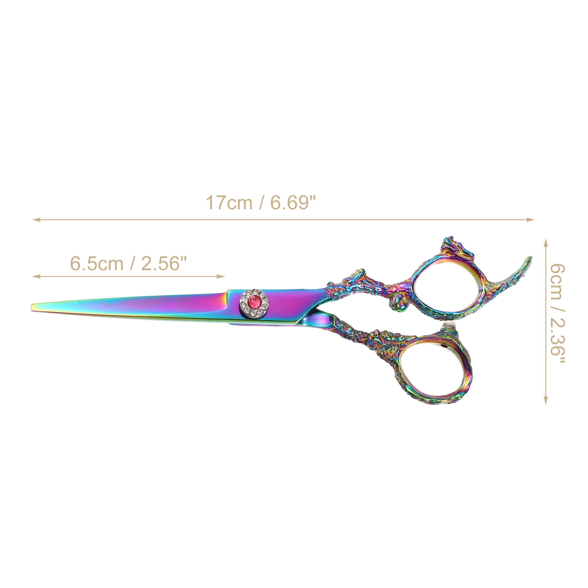 Unique Bargains Hair Scissors Hair Cutting Scissors Stainless Steel Razor 6.7"