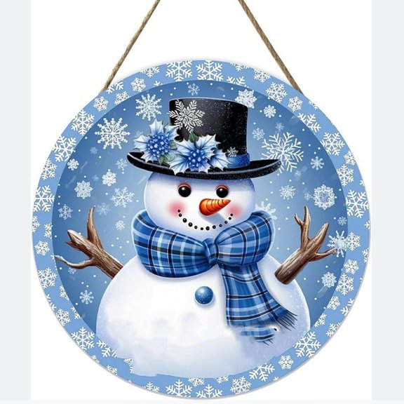 Holiday Front Door Sign Christmas Snowman Sign For Christmas Easy To Hang Exquisite Design Fade-Resistant Patterns