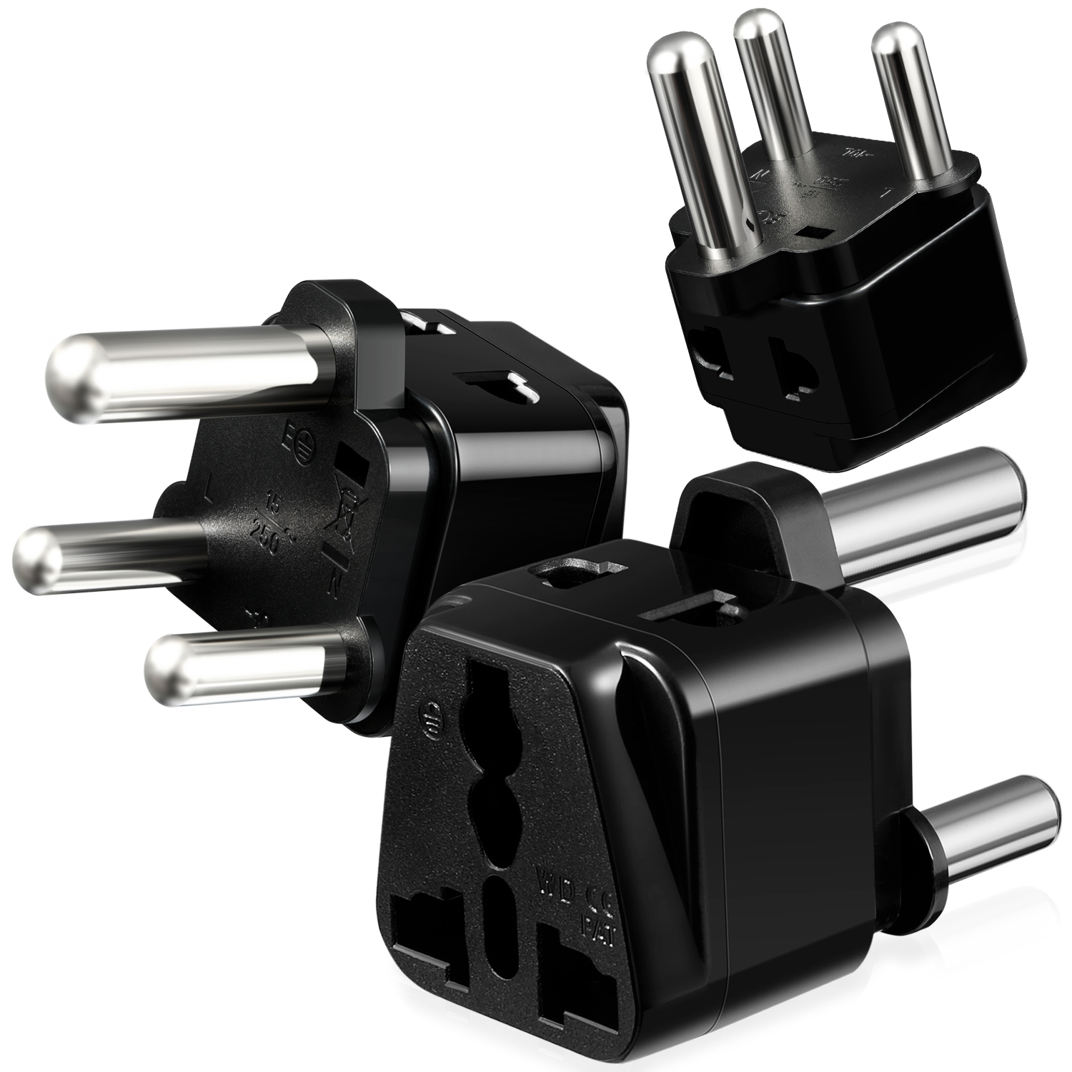 Universal Adapter Type M, Fosmon [CE Certified] Dual Outlet Travel