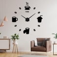 thumbnail image 3 of Pegatinas de reloj de pared DIY modernas sin marco, sin tictac, decorativas, redondas y silenciosas para Negro, 3 of 4