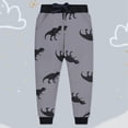 thumbnail image 4 of QEFJNO Toddler and Little Boys Cotton Pull On Active Jogger Pants Casual Sweatpants with Drawstring 1Pcs Black Dinosaur 3T, 4 of 6