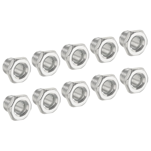 Unique Bargains 11mm Long Pipe Hexagon Countersunk Flat Head M10 Thread Lamp Rod 10 Pack