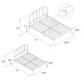 Camie Metal Bed, Adjustable Base Height, No Box Spring Needed, Full