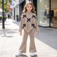 thumbnail image 5 of Curenmufel Girls Knit Set Ribbed Mock Neck Long Sleeve Top with Bow Detail and Flared Pants Size 7-8, 5 of 9
