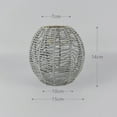 thumbnail image 2 of Pendant Lamp Shade Retro Style Handwoven Chandelier Cover for Restaurant Gray, 2 of 7
