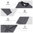 thumbnail image 5 of YUGYXL Long Sleeve Shirts for Men Fall Big and Tall Sport Shirt Classy Casual Baggy Fit Athletic Tops Dark Gray Jackets, 5 of 5