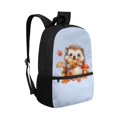 thumbnail image 2 of Uourmeti Hedgehog Autumn Mushroom Print Backpack, Adjustable Pressure Relief Shoulder Straps School Backpack 17 Inch Durable Student Bookbag for Work, 2 of 6
