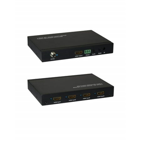 40a 240v Quad QUAD MULTI VIEWER HDMI SWITCH 4 INPUT 1 OUTPUT HDMI WITH SEAMLESS AND IR REMOTE 1.3A HDCP 1.2 100 - 240V 50/60HZ ()