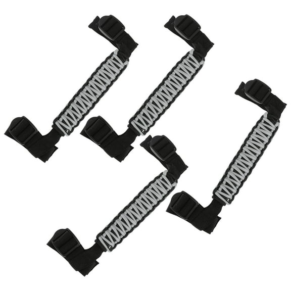 Roll Bar Grab Handles for Jeep Wrangler 2024-2025 Grip Handle Holder Nylon Gray 4 Pcs