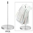thumbnail image 1 of Soporte para recibos, soporte para notas de papel, práctica varilla recta, tenedor para billetes resistente con base redonda para ventana de boletos, 1 of 8