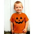 thumbnail image 4 of Jack O' Lantern Geeky Pumpkin Face Shirt Halloween Dinosaur Toddler Kids Tshirt, 4 of 6
