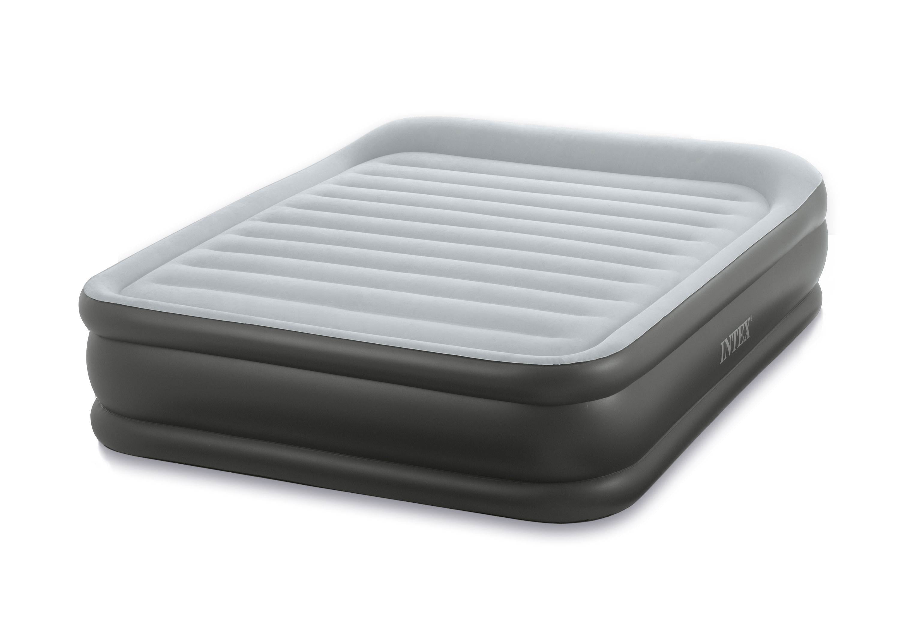 Intex Queen Deluxe Pillow Rest FiberTech Airbed Raised Air Mattress (3