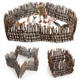 thumbnail image 2 of serony DIY Miniature Corral Fencing Dollhouse Miniature Fence Kit Plastic Fence Fence Model for Model Fence Model Playset 10pcs Style C, 2 of 9
