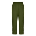 thumbnail image 3 of Womens Capri Leggings Pants Clearance Clothes Under $5.00 Casual Stretch Athletic Workout Yoga Pants High Waist Slim Fit Trousers, 3 of 7