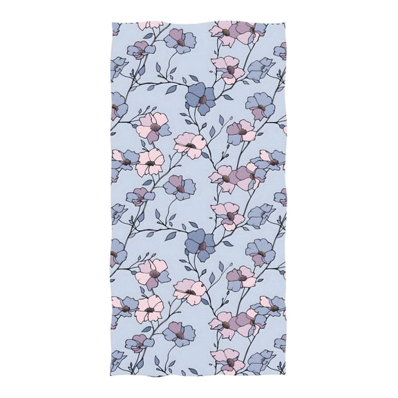 Soft Color Flower Beach Towel Oversized 74"x37" Pool Towels Soft Absorbent Extra Large Quick Drying for Bathroom
