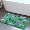 thumbnail image 2 of JAWO Happy Camper Bath Mat for Camper Trailer Camping Bathroom, Retro RV Camper Travel Trailers Forest Non-Slip Doormat Bath Rug, Entrance Rug for Front Door Kitchen Floor Bath Tub Bedroom 17x29, 2 of 7