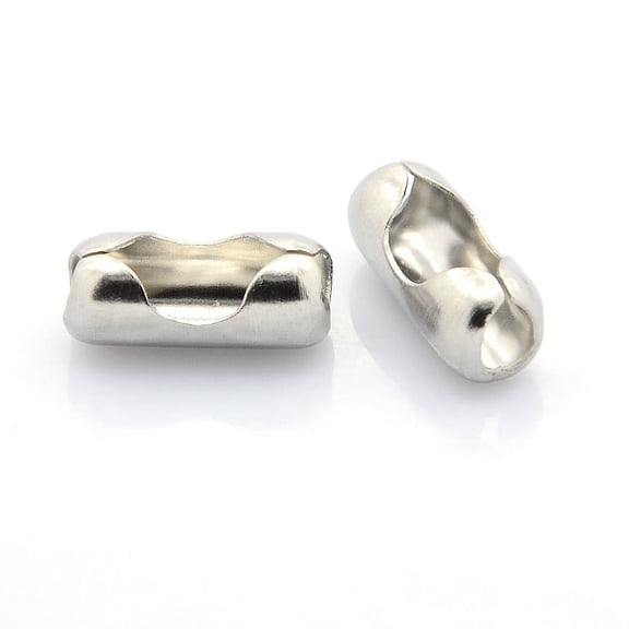Resistant Stainless Steel Ball Chain Connectors Stainless Steel color 6x2x1.5mm Hole: 1mm Fit for 1.5mm ball chain