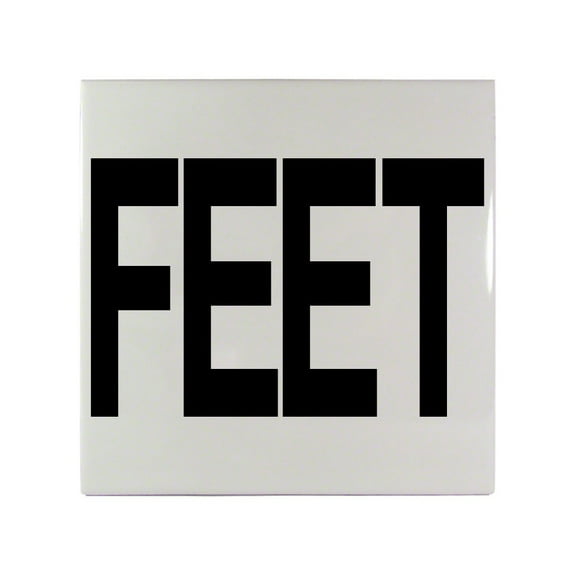 Inlays C621710 6" x 6" FEET (Word Only) Ceramic Tile