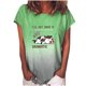 thumbnail image 1 of Camiseta de manga corta con estampado de cuello redondo para mujer, blusa suelta informal, Tops Fridja  gope4845, 1 of 5