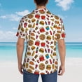 thumbnail image 4 of Fuzoiu Hot Dog Pizza Print Hawaiian Shirt for Men, Summer Beach Casual Short Sleeve Button Down Shirts, Men’s Beach Summer Shirts with Pocket,XX-Large, 4 of 7