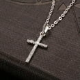 thumbnail image 6 of K-KED 925 Silver Crystal Cross Pendant Chain Necklace Womens Mens Delicate Jewelry Choker Cheap-Silver, 6 of 9