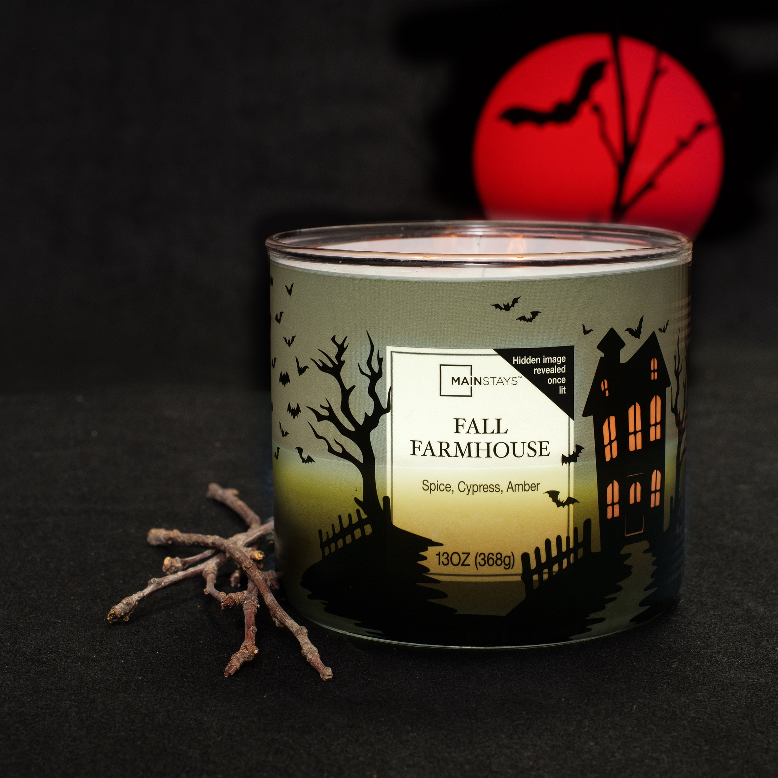 Mainstays Fall Farmhouse  Scented 3-Wick Candle, 13 oz.