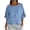 01# Light Blue, variant on Plus Size Linen Tops for Women Cotton Loose Fit Blouse, Ruffle Hem Top Casual Summer Beach Tunic, Flowy Boho Chic Button down Shirt 3XL-5XL