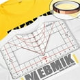 thumbnail image 1 of T-Shirt Ruler Guide for Vinyl Alignment - Accurate Reusable Tool for Perfect T-Shirt Designs from Small to XL, 1 of 1