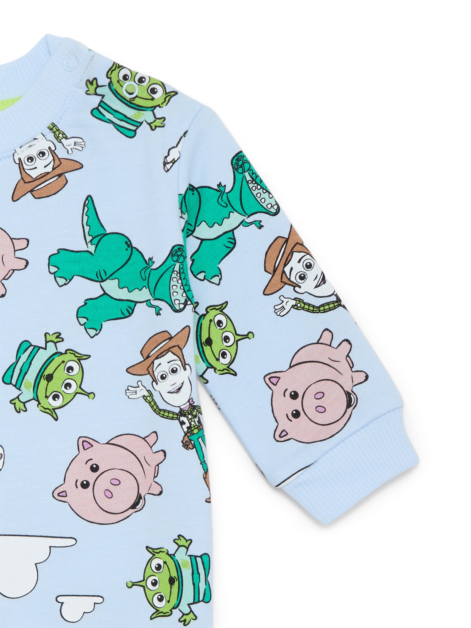 Toy Story Baby Allover Print Romper with Long Sleeves, Sizes 0/3M-24M