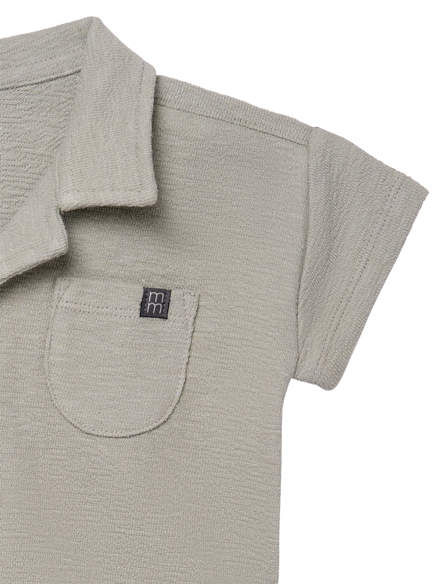 Modern Moments by Gerber Baby Boy Long Leg Slouch Henley Romper, Sizes 0/3 Months - 24 Months