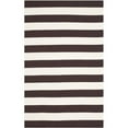 thumbnail image 5 of SAFAVIEH Montauk Saranna Striped Cotton Area Rug, Chocolate/Ivory, 4' x 6', 5 of 5