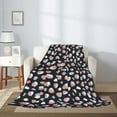 thumbnail image 2 of Throw Blanket for Couch Sofa and Bed, Abstract dot print Super Soft Plush Throw Blanket, Fuzzy Cuteness Comfy Warm Washable Flannel Blanket & Throws for All Season 60"x50", 2 of 5